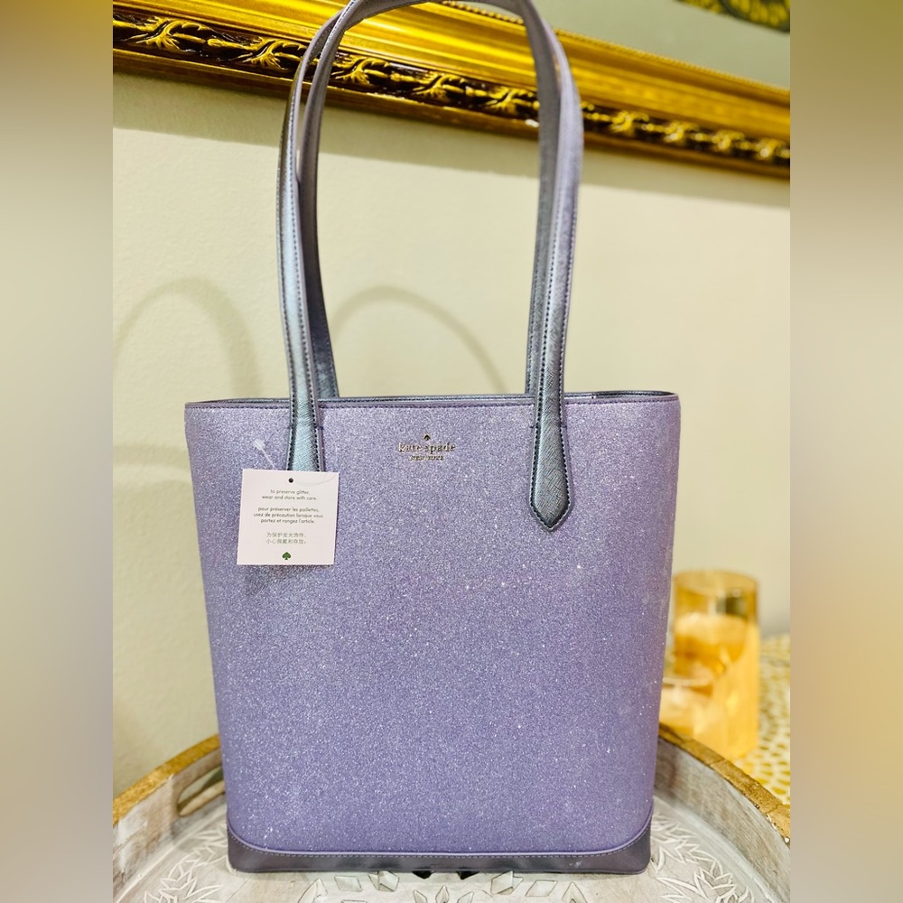 Kate spade tinsel glitter tote bag nwt